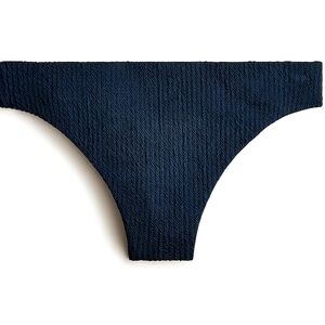 J.Crew textured high rise cheeky bikini bottoms, xs, blue